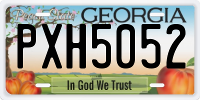 GA license plate PXH5052