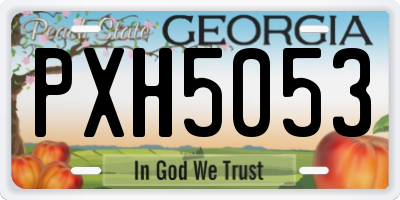 GA license plate PXH5053