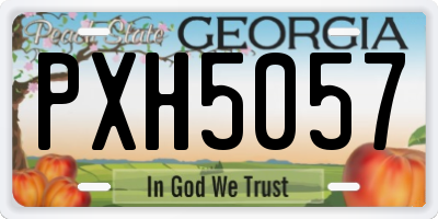 GA license plate PXH5057