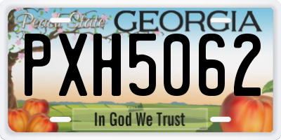GA license plate PXH5062