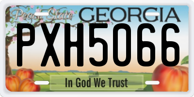 GA license plate PXH5066