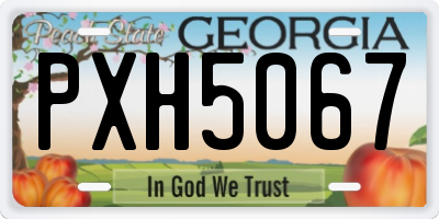 GA license plate PXH5067