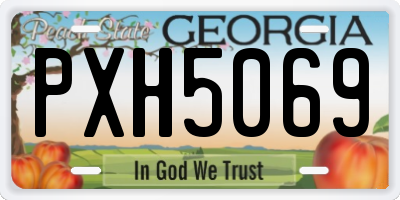 GA license plate PXH5069