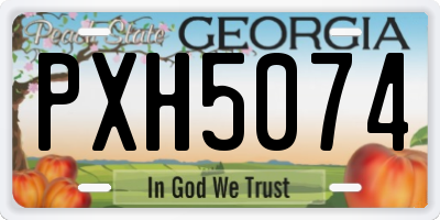GA license plate PXH5074