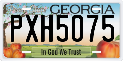 GA license plate PXH5075