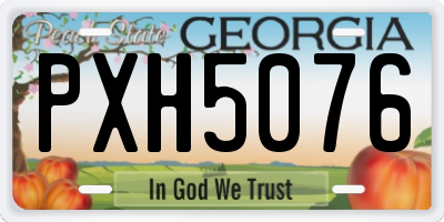 GA license plate PXH5076