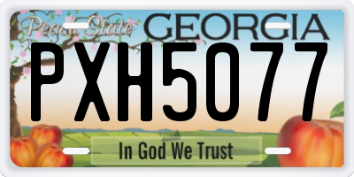 GA license plate PXH5077