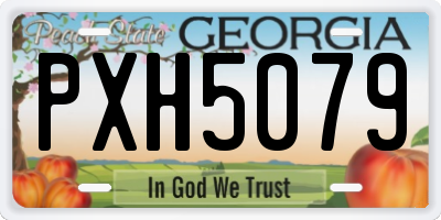 GA license plate PXH5079
