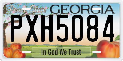 GA license plate PXH5084