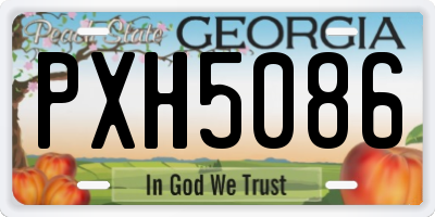 GA license plate PXH5086