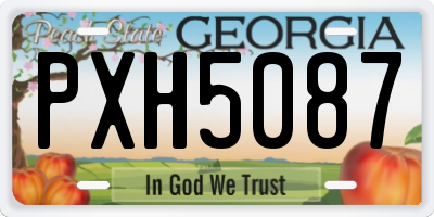 GA license plate PXH5087