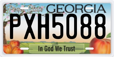 GA license plate PXH5088