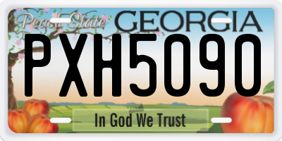 GA license plate PXH5090