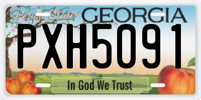 GA license plate PXH5091