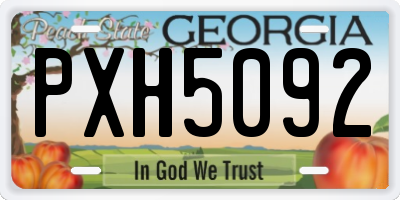 GA license plate PXH5092