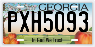 GA license plate PXH5093