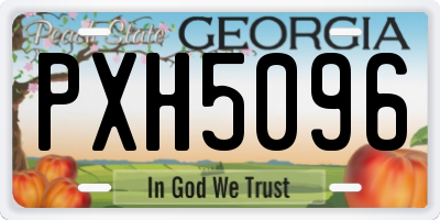 GA license plate PXH5096