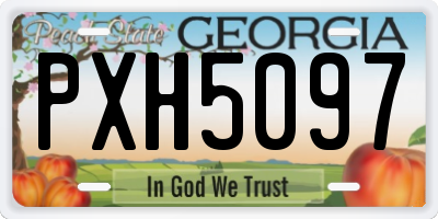 GA license plate PXH5097