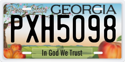 GA license plate PXH5098