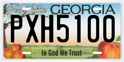 GA license plate PXH5100