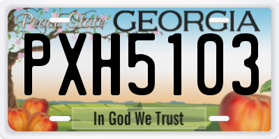 GA license plate PXH5103
