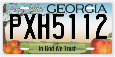 GA license plate PXH5112