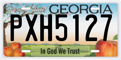 GA license plate PXH5127