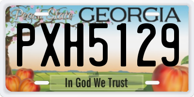 GA license plate PXH5129