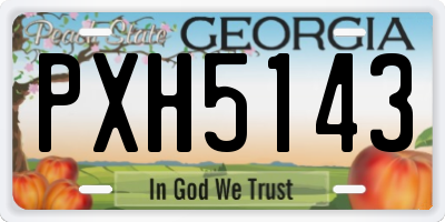 GA license plate PXH5143