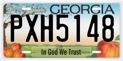 GA license plate PXH5148
