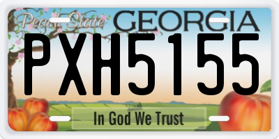 GA license plate PXH5155