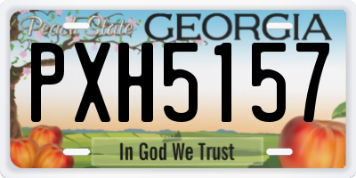 GA license plate PXH5157