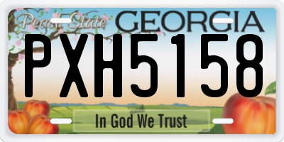 GA license plate PXH5158