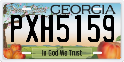 GA license plate PXH5159