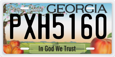 GA license plate PXH5160