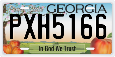 GA license plate PXH5166