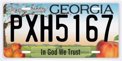 GA license plate PXH5167
