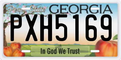 GA license plate PXH5169