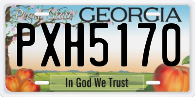 GA license plate PXH5170