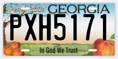 GA license plate PXH5171