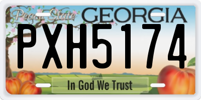 GA license plate PXH5174