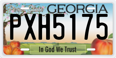 GA license plate PXH5175