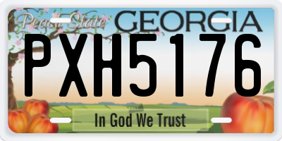 GA license plate PXH5176