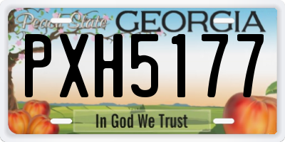 GA license plate PXH5177