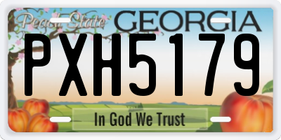 GA license plate PXH5179