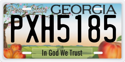 GA license plate PXH5185