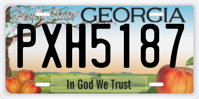 GA license plate PXH5187
