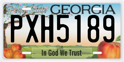 GA license plate PXH5189