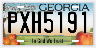 GA license plate PXH5191