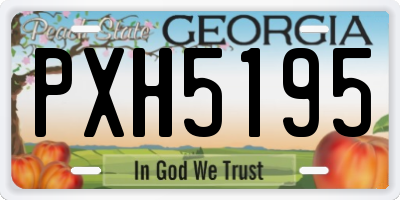 GA license plate PXH5195